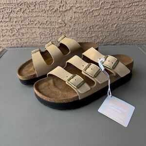 Birkenstock Papillio Florida III Flex Platform Womens 8US 39EU Sandcastle Beige
